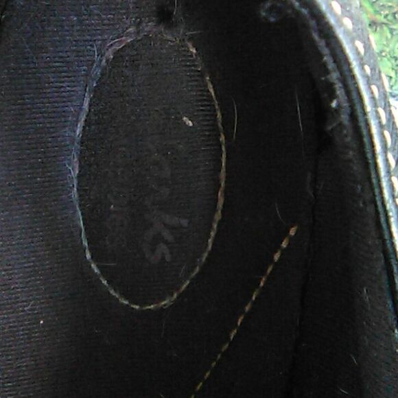 Clarks Black Leather Slip Ons - Picture 8 of 10